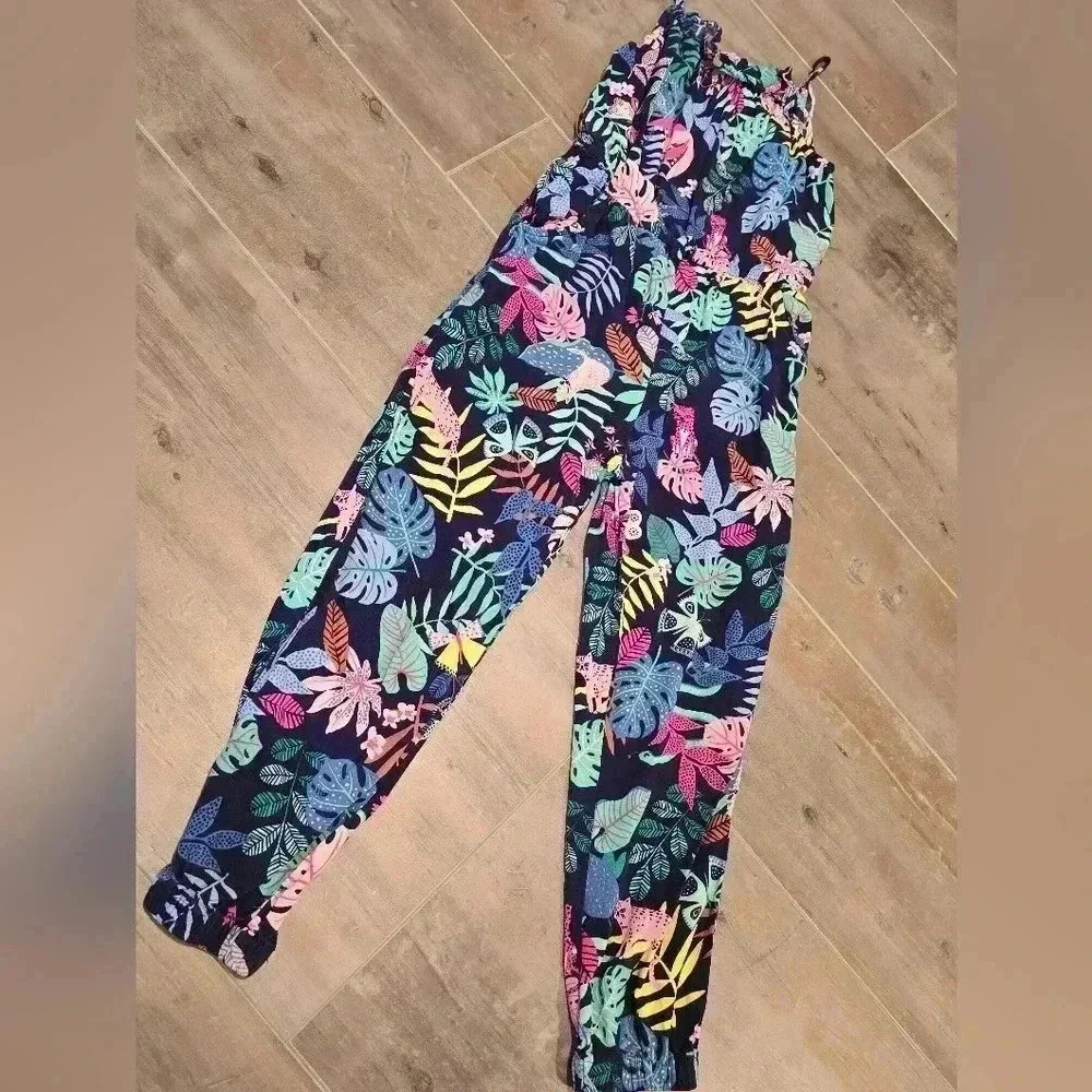 H&M Hawaiian Print Girls Size 6-7y Jumpsuit - Picture 2 of 11